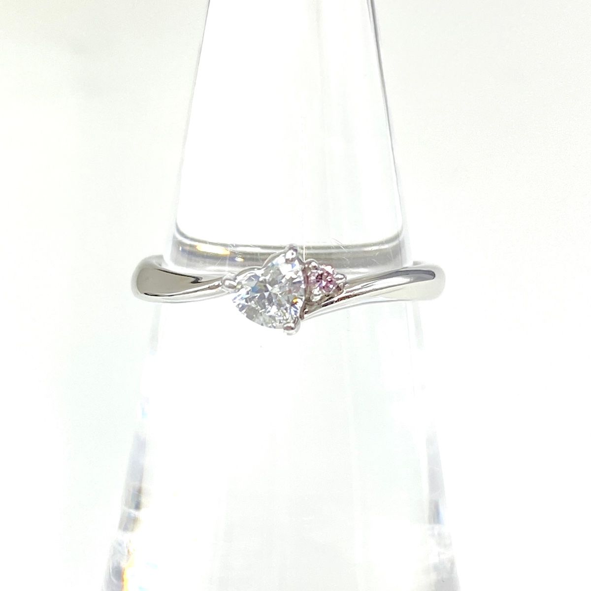 ハートモチーフ デザインリング プラチナ 指輪 リング 10号 Pt900  