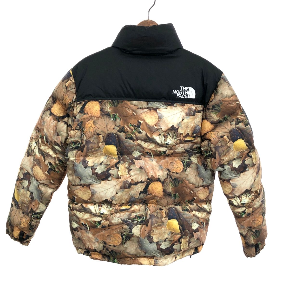 良好 NORTH FACE ザノースフェイス×シュプリーム ヌプシ ダウンジャケット サイズ S ブラウン メンズ LEAVES NUPTSE JACKET 16AW 240001114087
