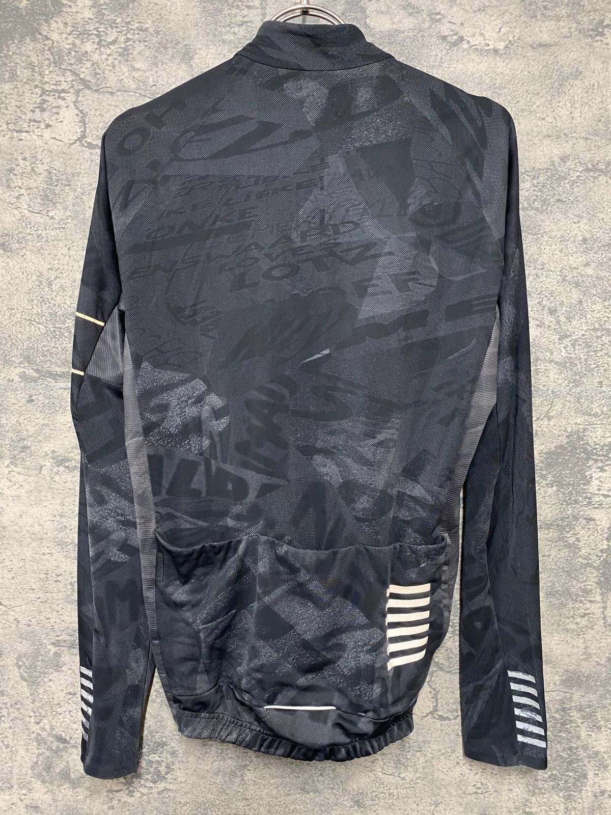 JM647 ラファ Rapha PRO TEAM LS TRAINING JERSEY RACE PRINT PACK 長袖 サイクルジャージ 黒 M