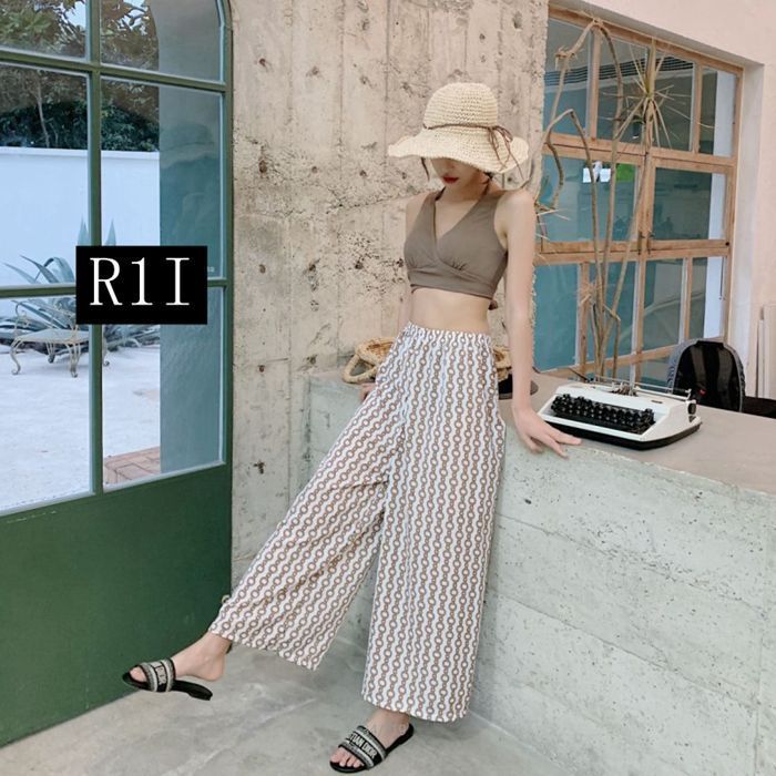 ワイドパンツ 水着 レディース 体型カバー 水着 タンキニ ネック ビキニ 点セット 代 代 代 ママ水着 ロングパンツ 可愛い お洒落 ボタニカル オトナ女子 dpIW361