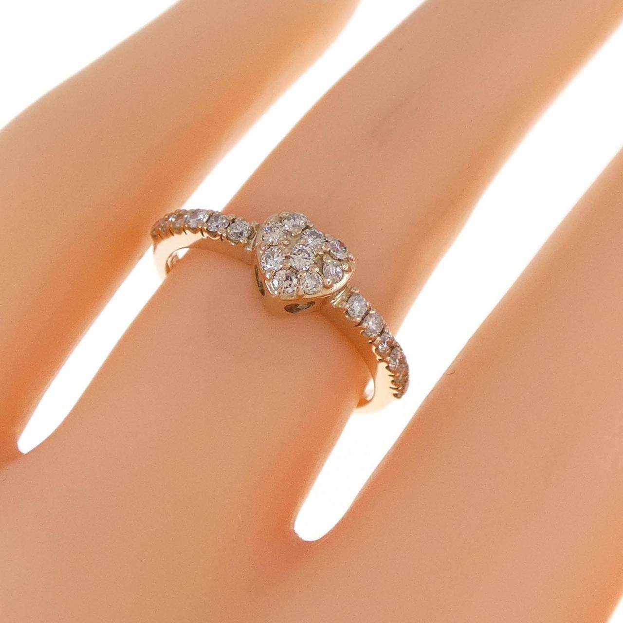 K18PG ハート ダイヤモンド リング 0.30CT - メルカリ