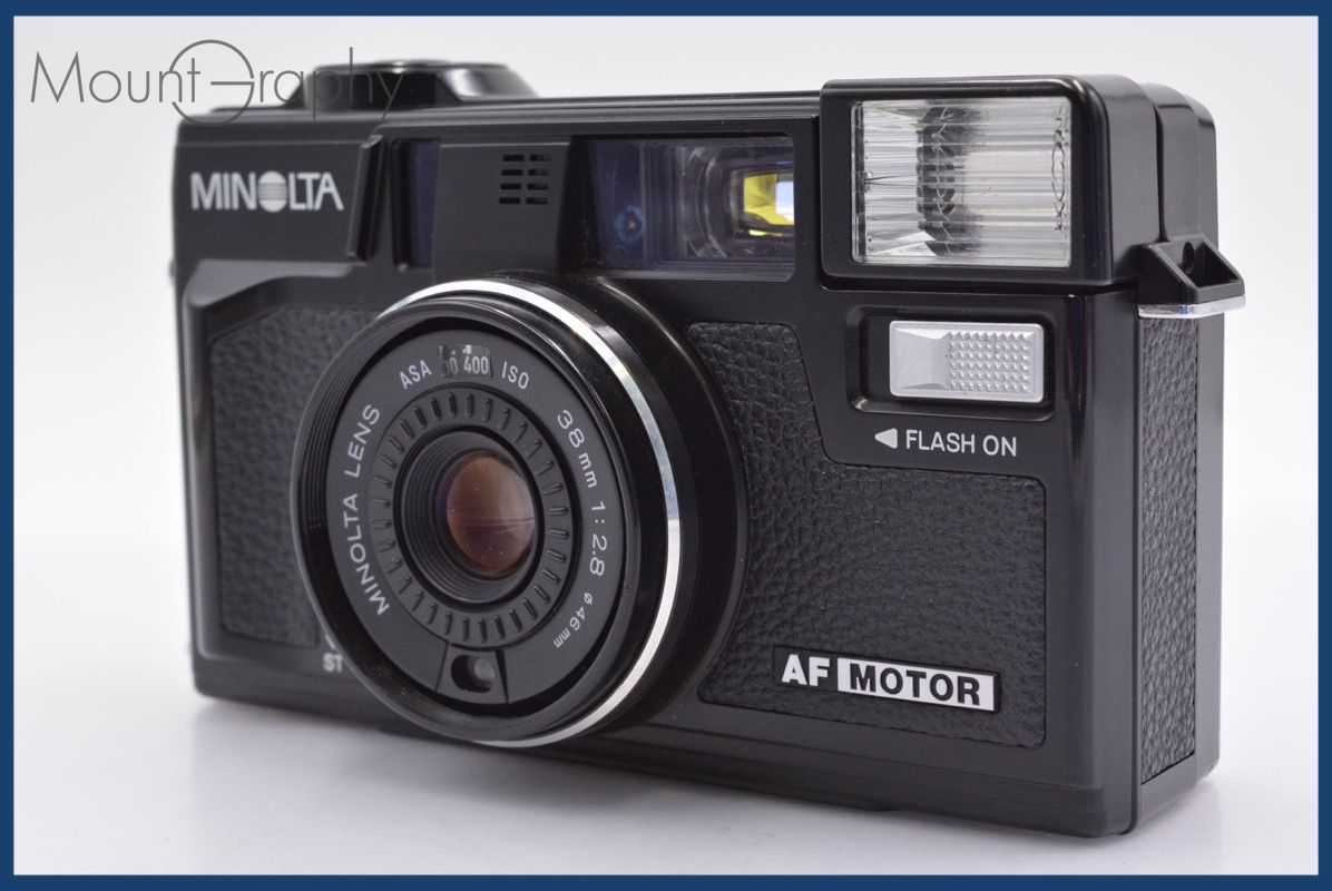 上 ミノルタ MINOLTA HI-MATIC AF2-MD 38mm F2.8 単三電池仕様 完動 同梱可 yk2797