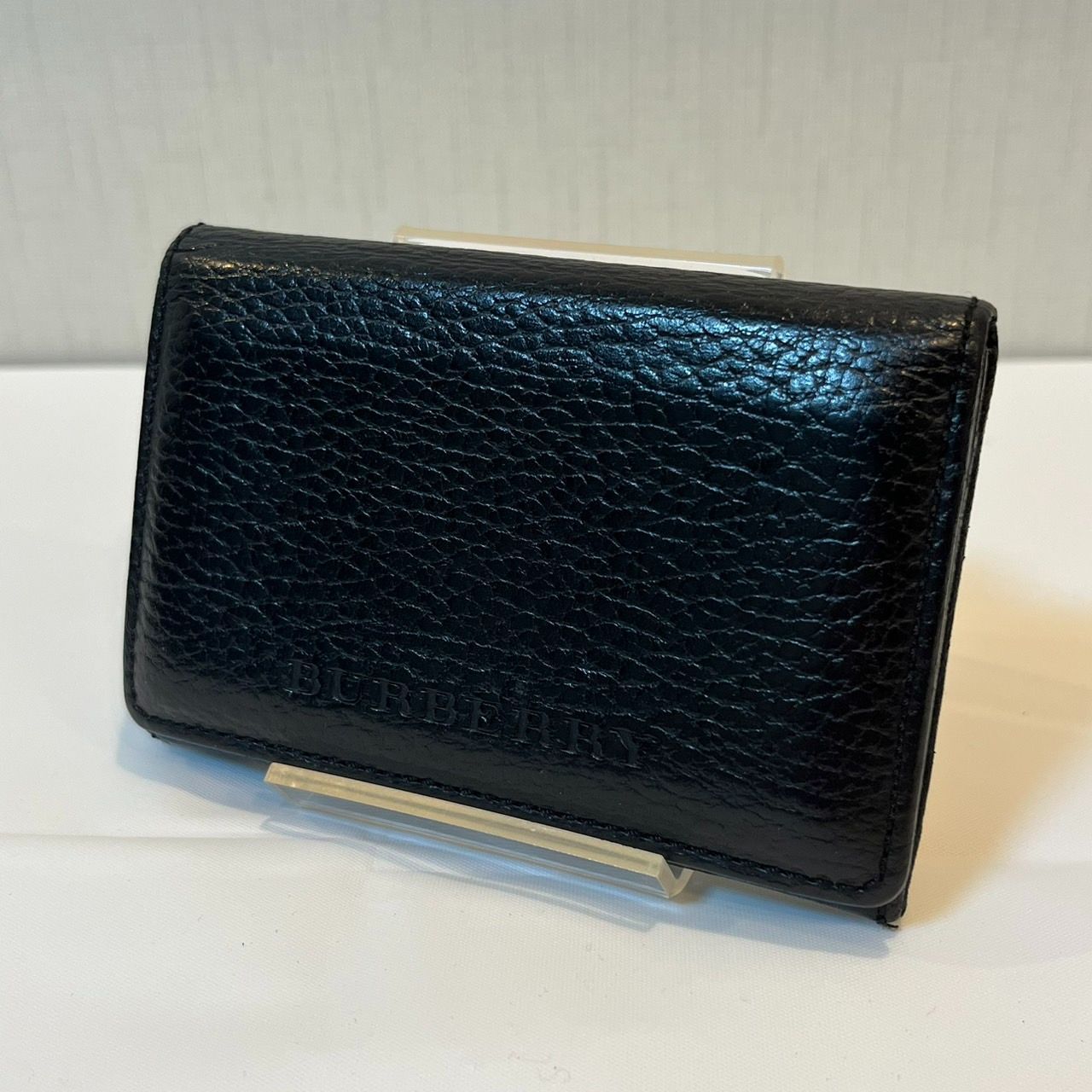 バーバリー 名刺入れ レザー ブラック 革 ノバチェック - メルカリ