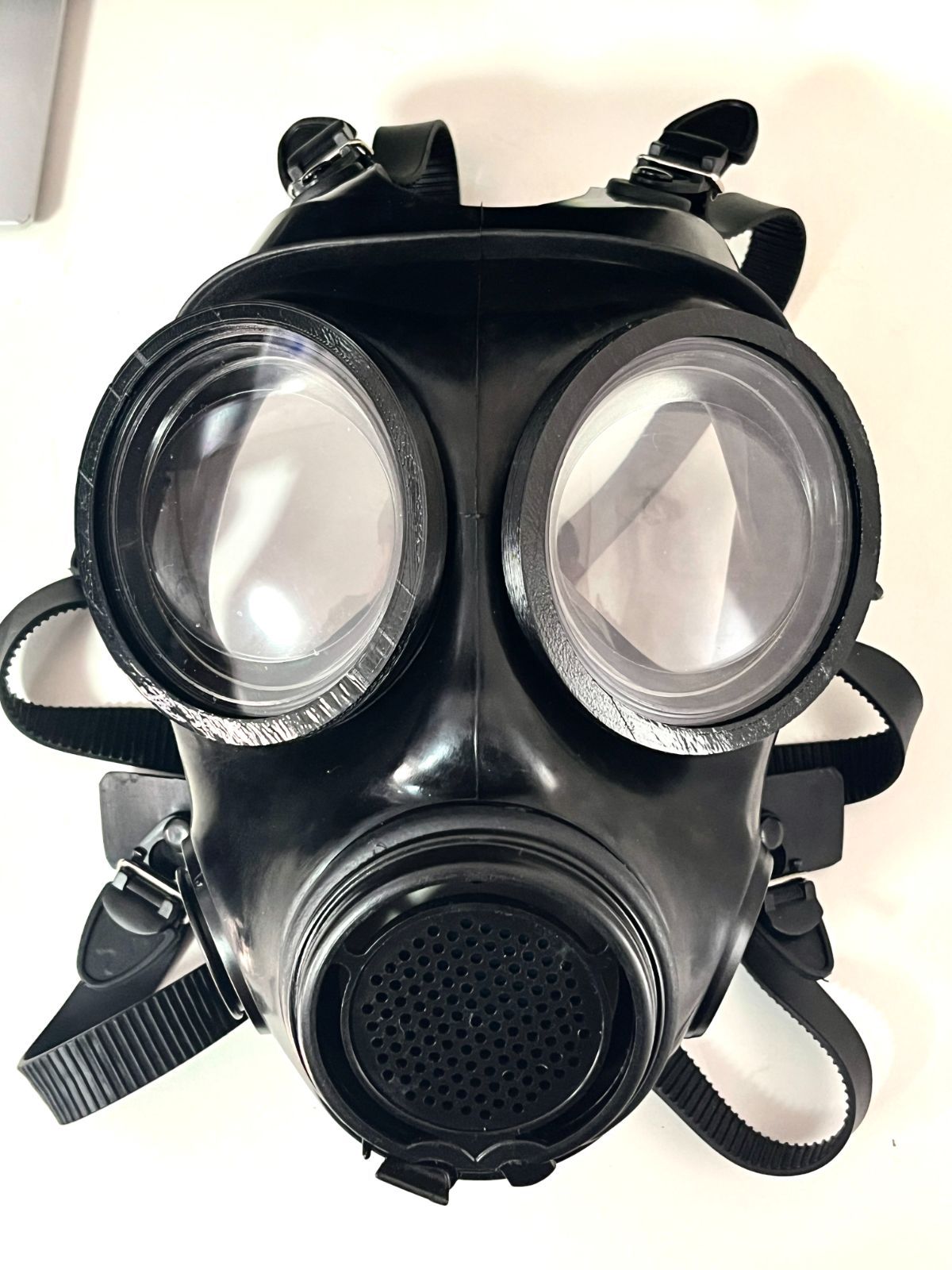 MFJ08ガスマスク用レンズ クリア 透明 GasMask 外付けリング付 - メルカリ