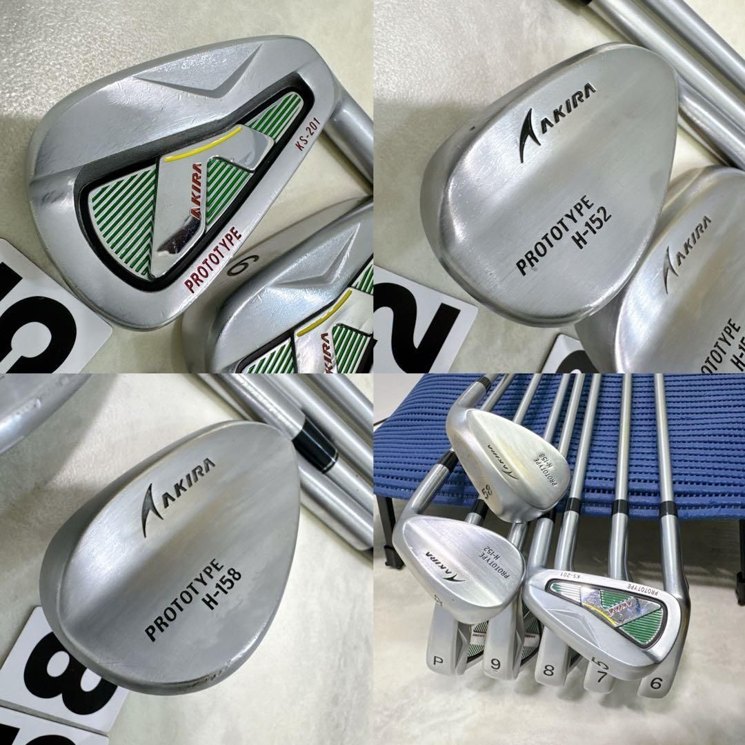 MCIカスタム AKIRA KS-201 プロトタイプ アイアン ウェッジ 8本 MCI 希少カスタム AKIRA KS-201 PROTOTYPEアイアン ウェッジ 8本