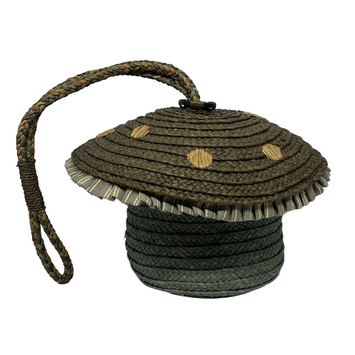 JAMIN PUECH ジャマンピエッシェ リストレット - カーキ×ダークブラウン×マルチ コットン