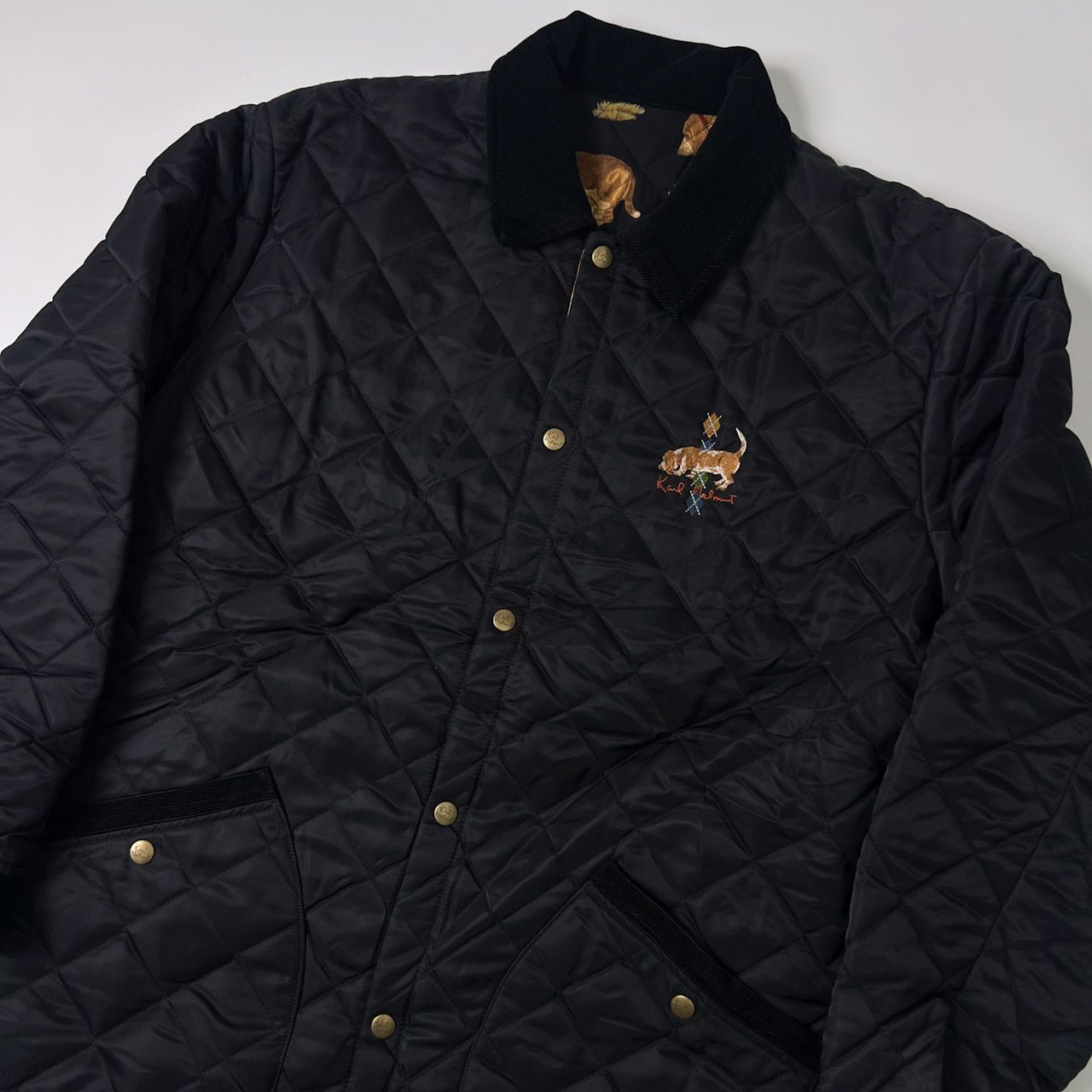 Karl Helmut カールヘルム リバーシブル キルティングジャケット 犬総