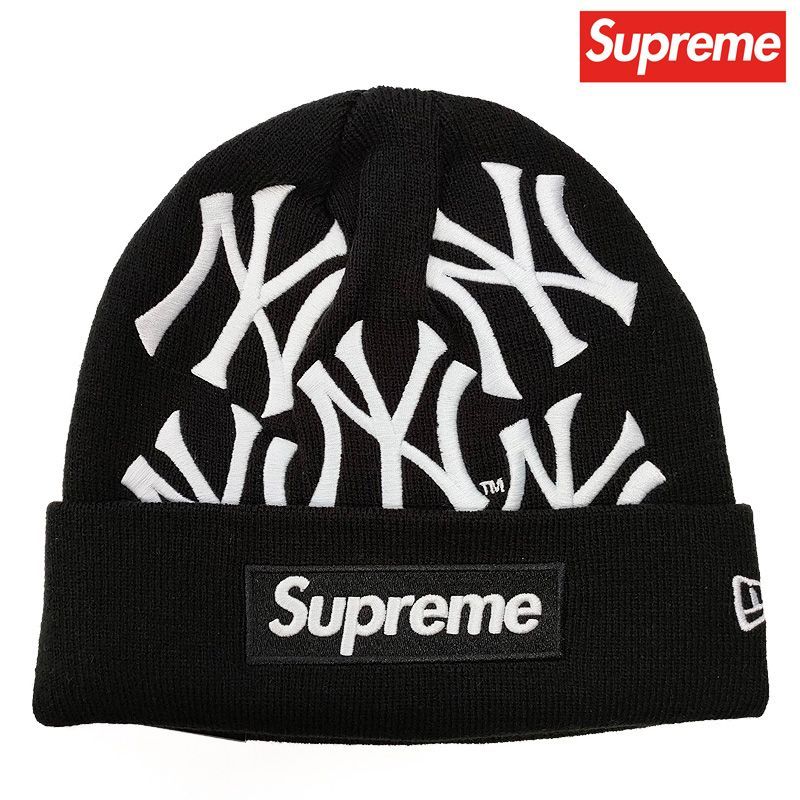 帽子NEW ERA ニューエラー ニット帽 supremeコラボ ヤンキース