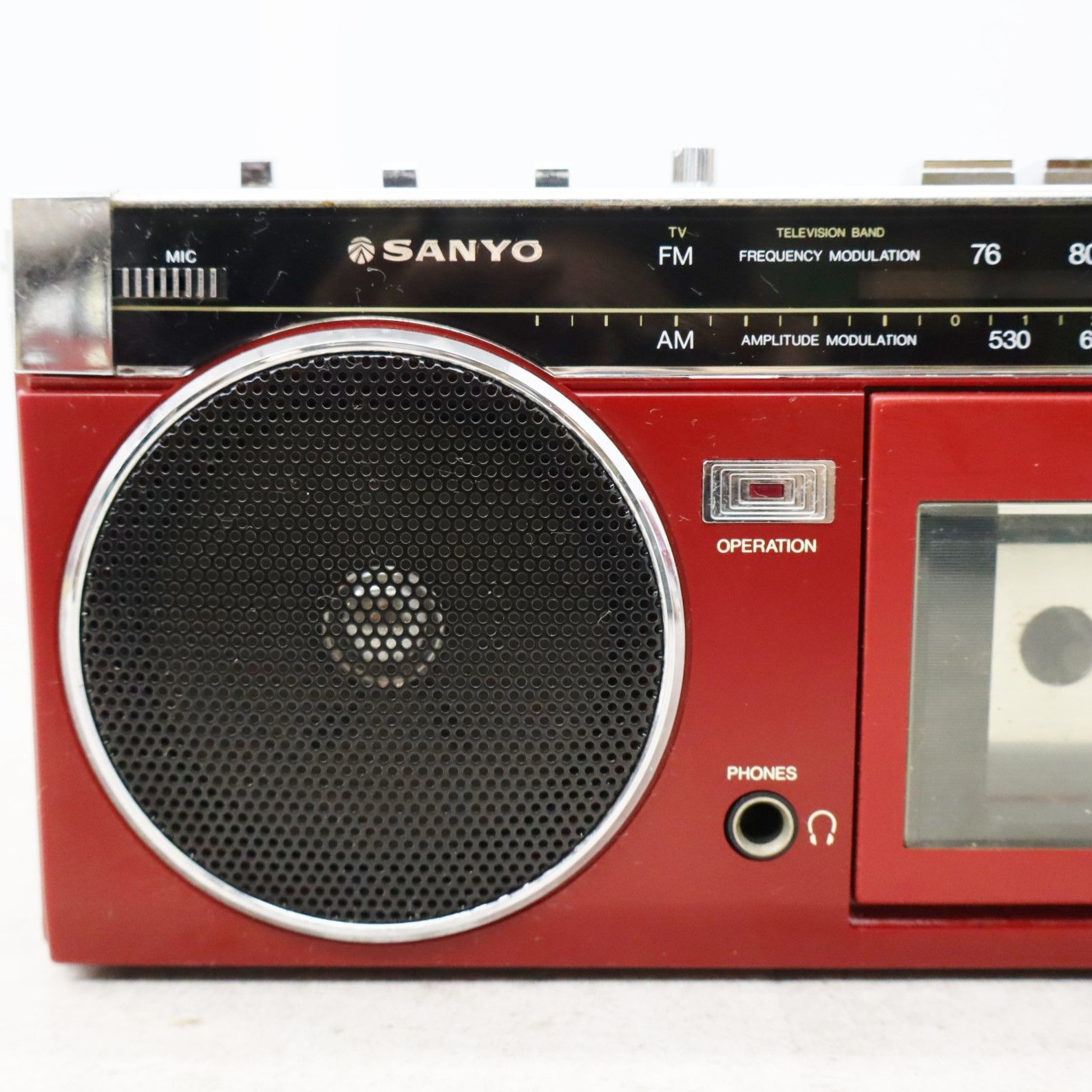 ◇ラジオOK 昭和レトロ｜カセットレコーダー｜SANYO サンヨー MR-U4MKⅡ ラジカセ 人気の赤！｜ジャンク JUNK □P0895 -  メルカリ