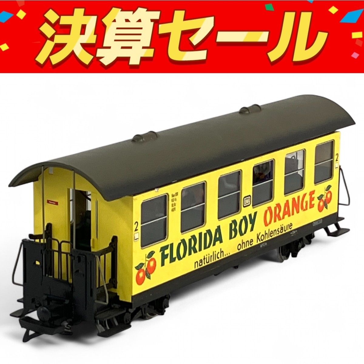 レーマン LGB 3072 ドイツ連邦鉄道 DB Han 109 三等客車 Florida Boy Gゲージ 鉄道模型 訳有 N10127293