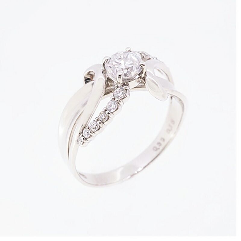 jv434】 リング Pt900 プラチナ ダイヤモンド 0.39ct/0.15ct