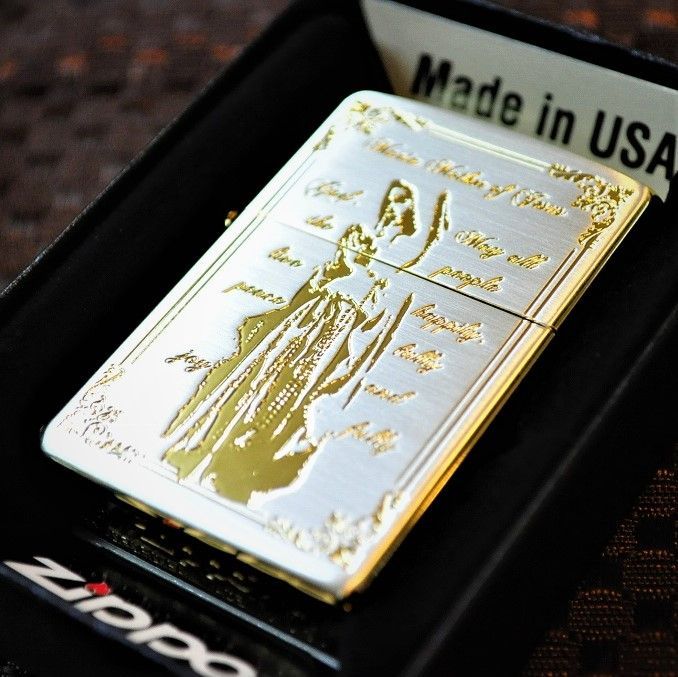 聖母 マリア　ZIPPO　新品　シルバー　ゴールド　送料無料　ジッポ　ライター