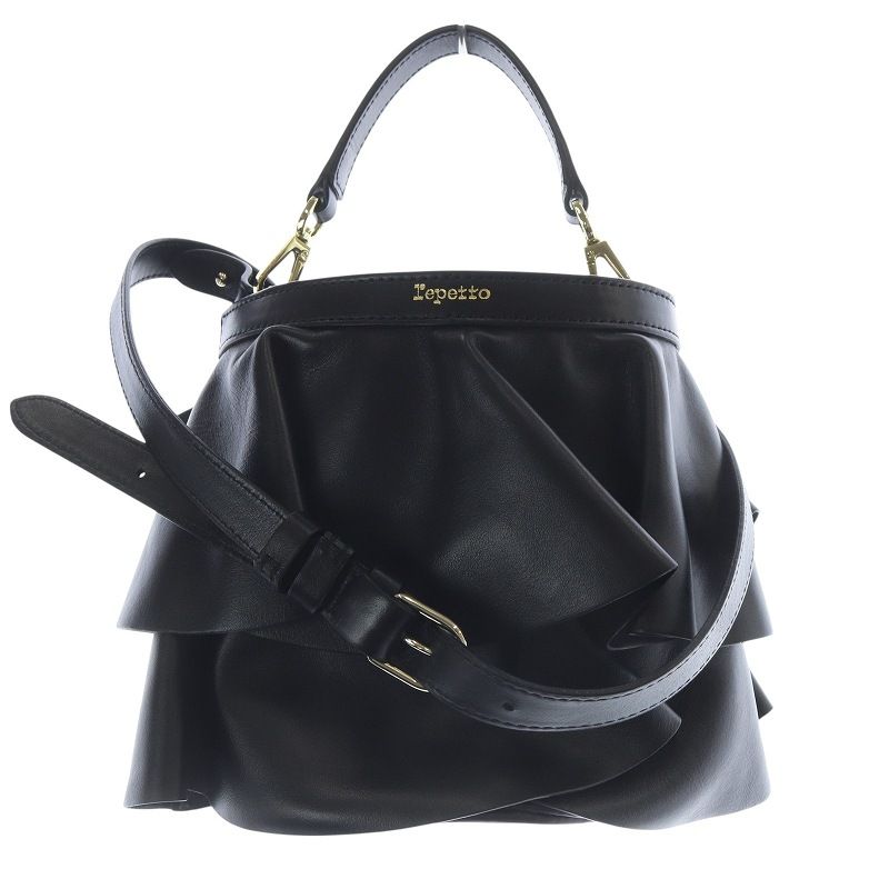 メッシュ素材バッグ ブラック ☆ REPETTO 楽天市場】レペット トートバッグ ブラック 黒 ネイビー 紺