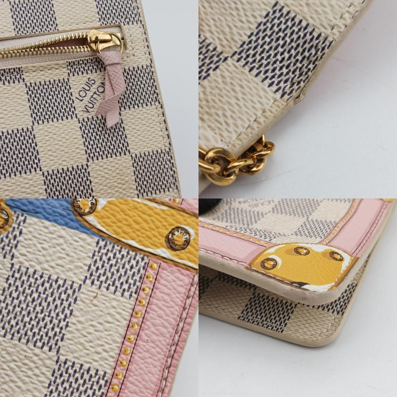 ルイヴィトンサマートランクポシェット アズール ウォレット　N60108 LOUIS VUITTON ルイヴィトン ダミエアズール ポシェット