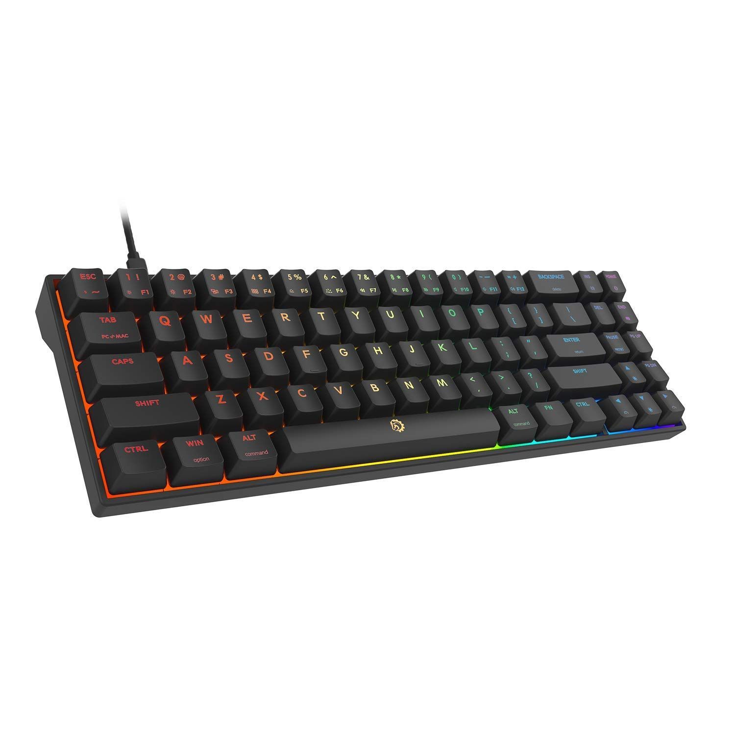 【新品・送料無料】DREVO Calibur V2 TE RGB 60% ゲーミングキーボード 英語配列 USB有線 ミニ コンパクト 71キー  テンキーレス