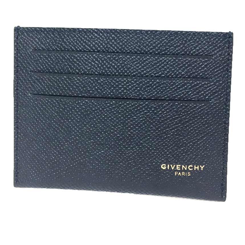 未使用 GIVENCHY ジバンシー カードケース ネイビー レザー aq9188 