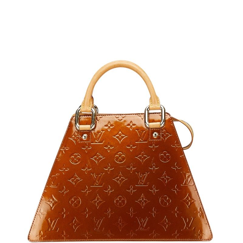 ルイ ヴィトン モノグラム ヴェルニ フォーサイス M91113 ブロンズ ブラウン パテントレザー レディース LOUIS VUITTON 243-05224