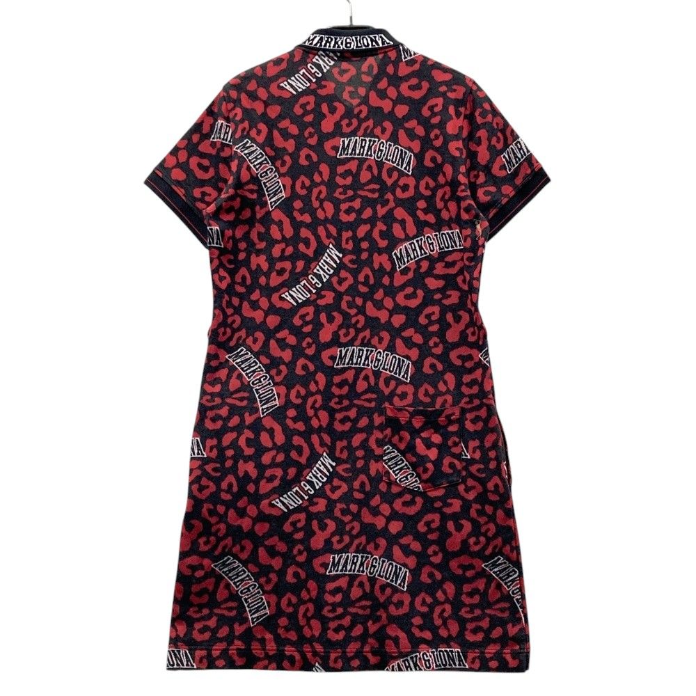 サイズ：L MARK&amp;LONA マークアンドロナ  裏メッシュ Vネック 長袖ブルゾン 総柄 レッド系 [240101452917] ゴルフウェア メンズ ストスト MARK&LONA マークアンドロナ 裏メッシュ Vネック 長袖ブルゾン