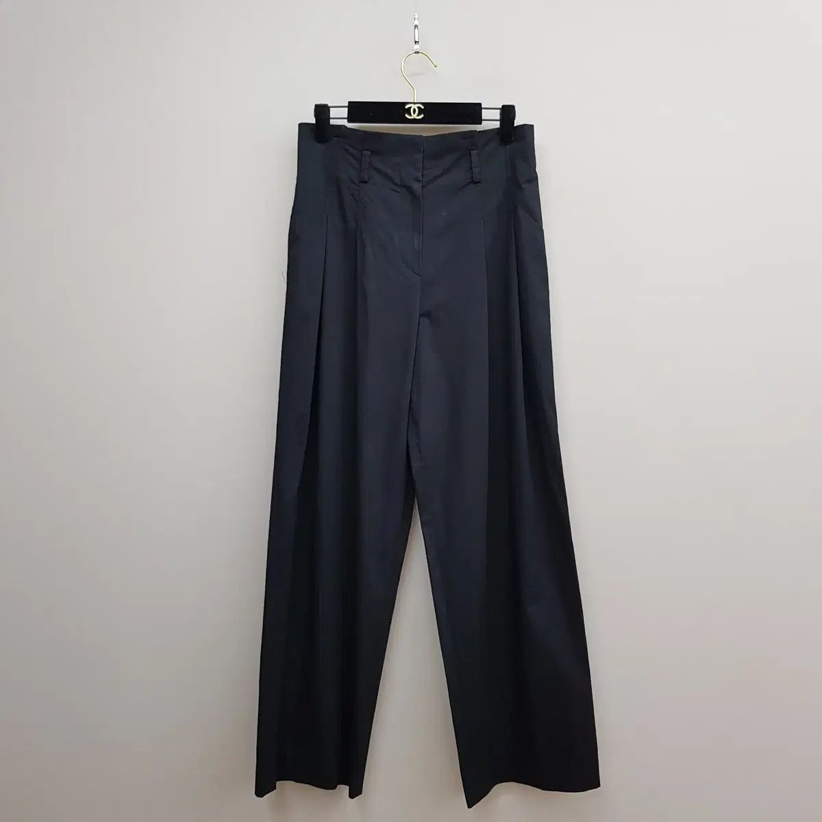 The HANDSOME TIME タイム 23SS 黒 コットン ワイド パンツ 64 ー 94 サイズ
