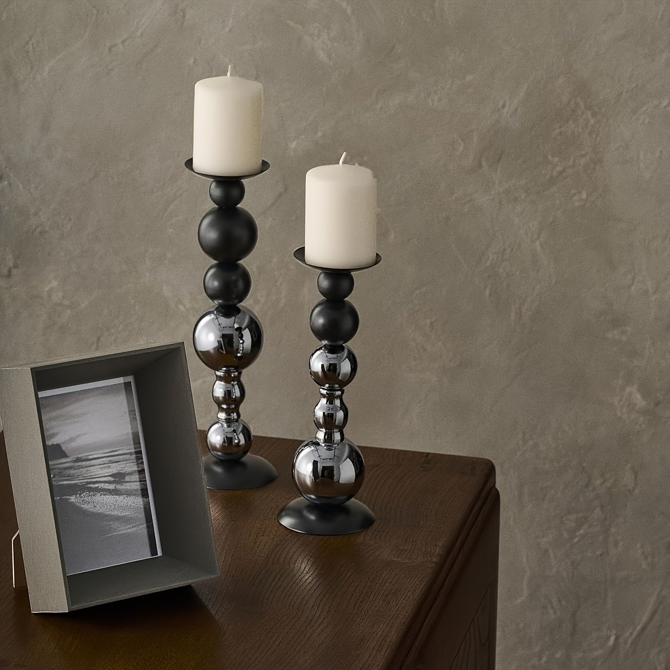 キャンドルホルダー キャンドルスタンド ヴィンテージ レトロ インテリア 2個セット 装飾 パーティー リビング ダイニング オシャレ 棚装飾 鉄 NEXPOTALLINN_EU