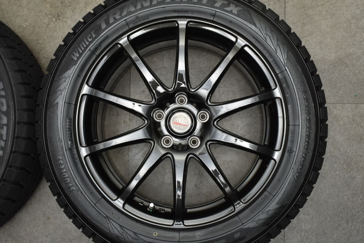 超バリ溝 9分山】ロクサーニスポーツ 18in 7.5J +38 PCD114.3 トーヨー