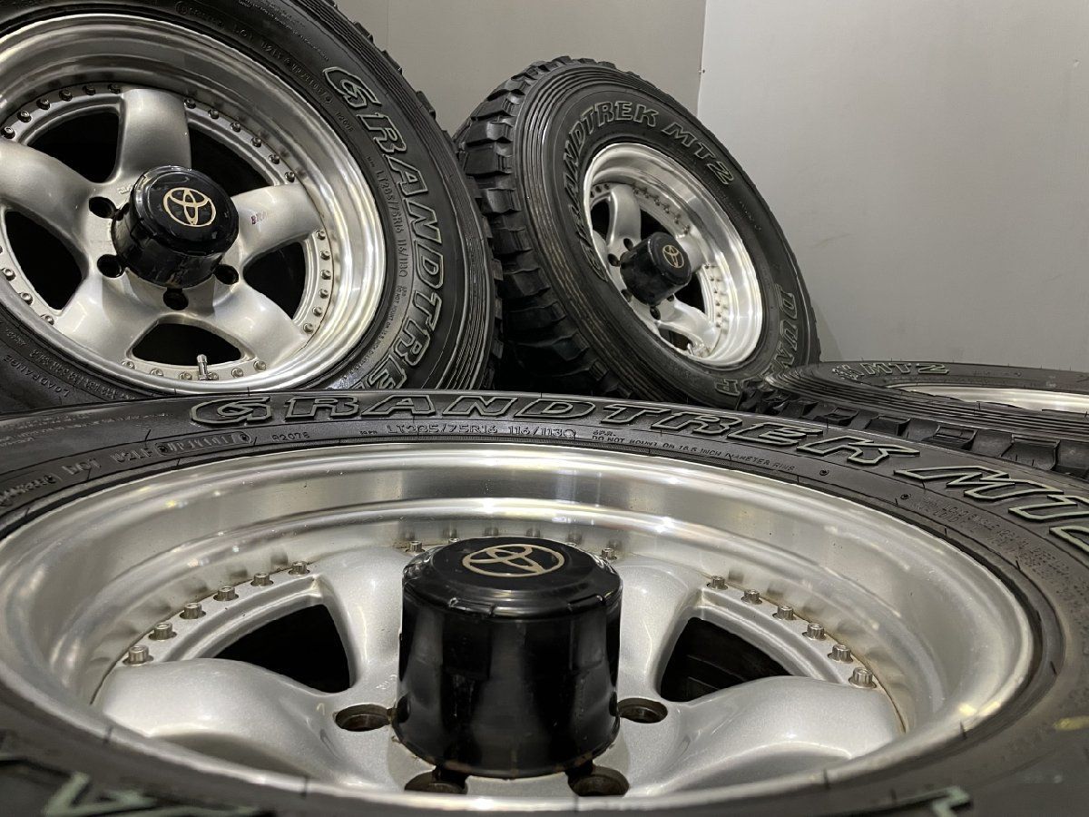 【DUNLOP GRANDTREK MT2 LT285/75R16】夏タイヤ【ブラッドレー IX 16インチ 8J6HPCD139.7±0】ホワイトレター ランクル80等　(TE963) クレジットカード QR決済可能 DUNLOP GRANDTREK MT2 LT285/75R16】夏タイヤ【ブラッドレー IX 16