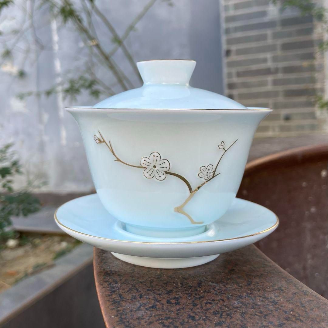 中国茶器 銀竜三才蓋碗 茶器 茶道具 茶杯 煎茶具 新品未使用 中国茶器 銀竜三才蓋碗 茶器 茶道具 茶杯 煎茶具 新品未使用