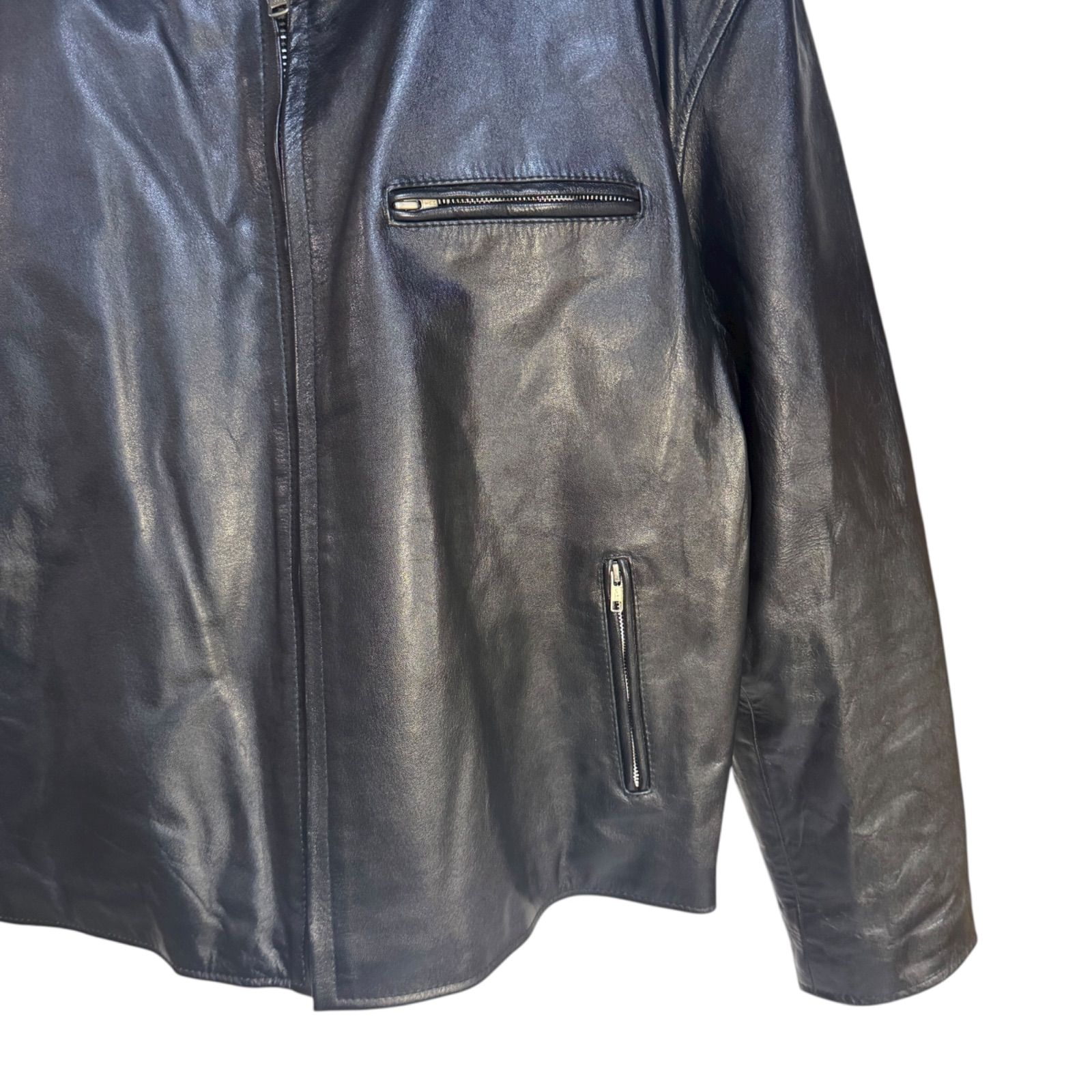 Z1499 HORN WORKS ホーンワークス シングル ライダース ジャケット黒