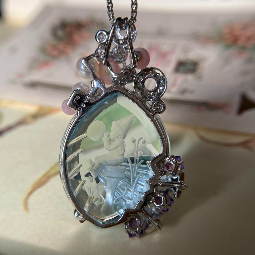 ブルートパーズ インタリオ｜鑑別書付き