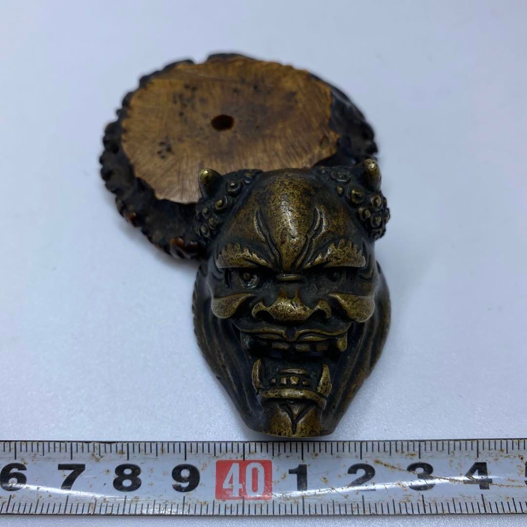 銅製 鬼瓦 小物 112g 東さ6-0916ア㉗