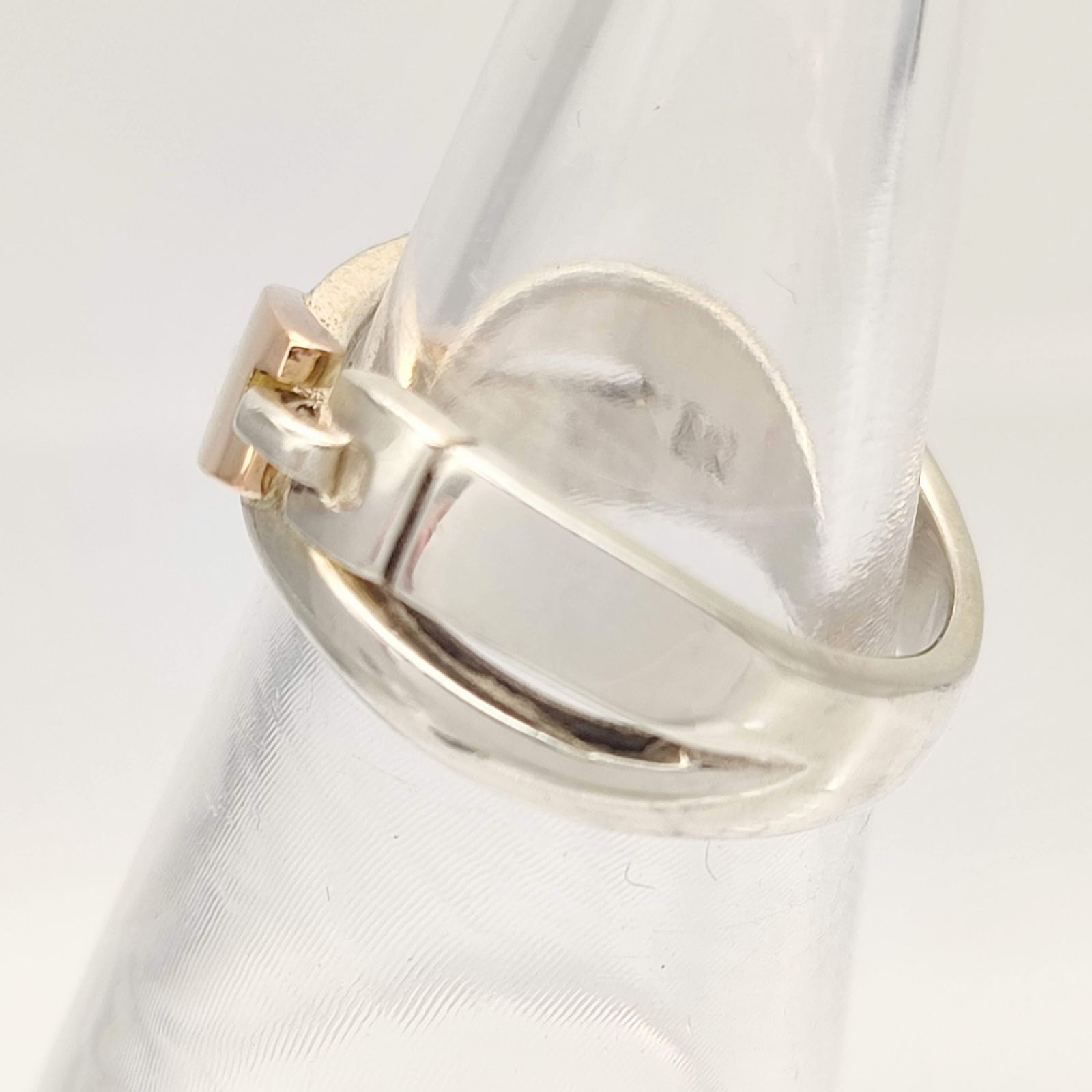 美品】MICHEL KLEIN ミッシェルクラン MK刻印 コンビデザインリング 