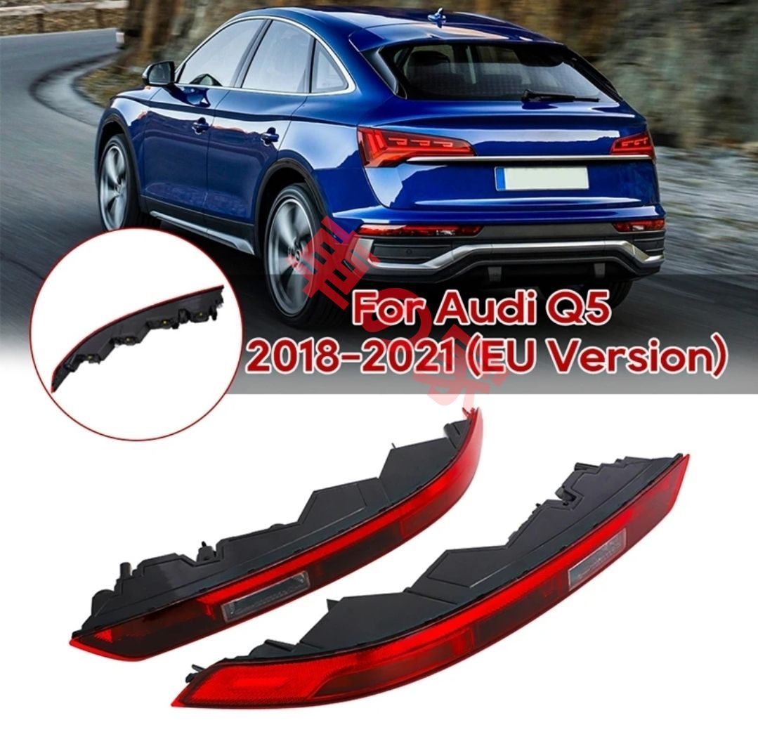 アウディ Q5 2018-2021 リア バンパー ランプ リフレクター ロア テール ライト エクステリア 外装 カスタム 交換 互換
