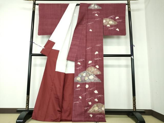 平和屋着物 染織の名門 しょうざん 生紬 訪問着 絞り 辻が花 正絹 DAAS3028ps