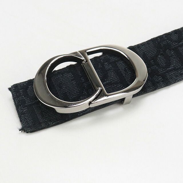 ディオール オブリーク CD ICON リバーシブルベルト シルバー メンズ