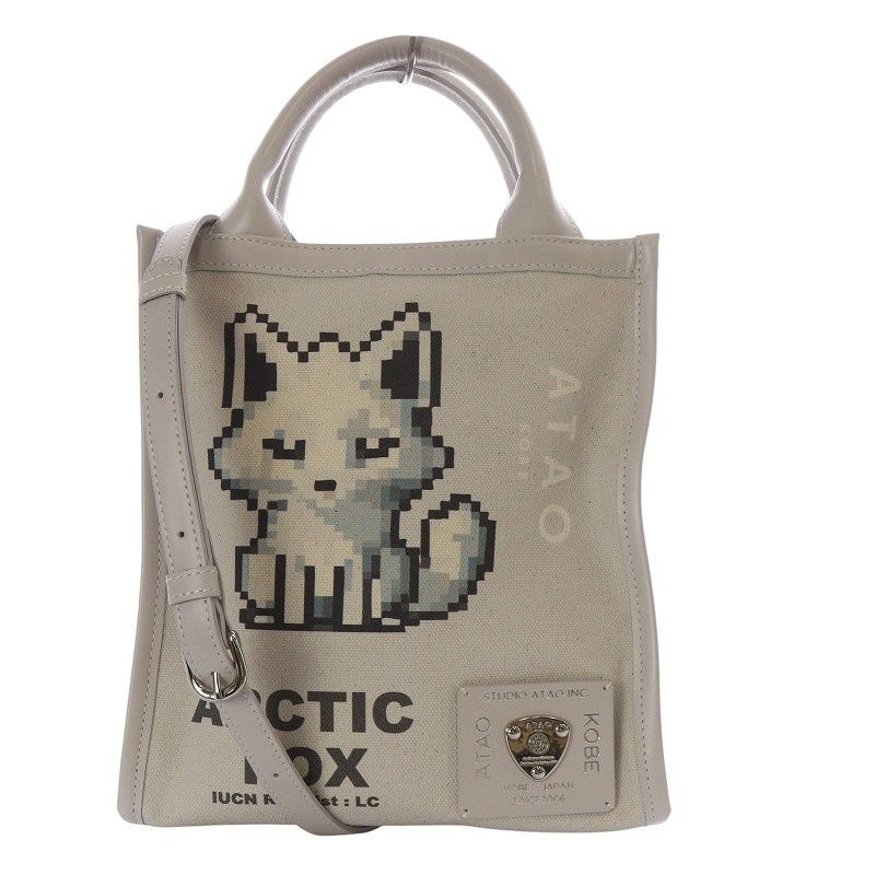 アタオ ATAO 24AW ホリデー限定エアキャンバス ZOO 白狐 トートバッグ 