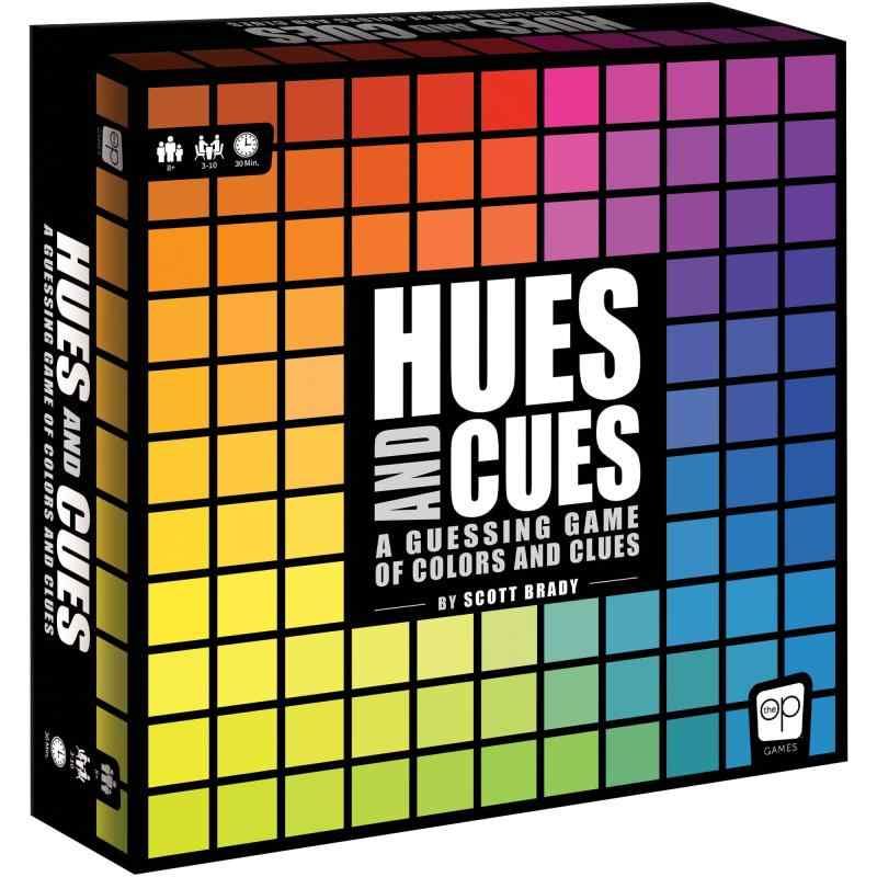USAOPOLY ヒューズ-amp-キューズ HUES and CUES 鮮やかな色あてゲーム 家族でのゲームナイトに ヒントの言葉と色をつなぎ合わせる 480色の正方形から推測