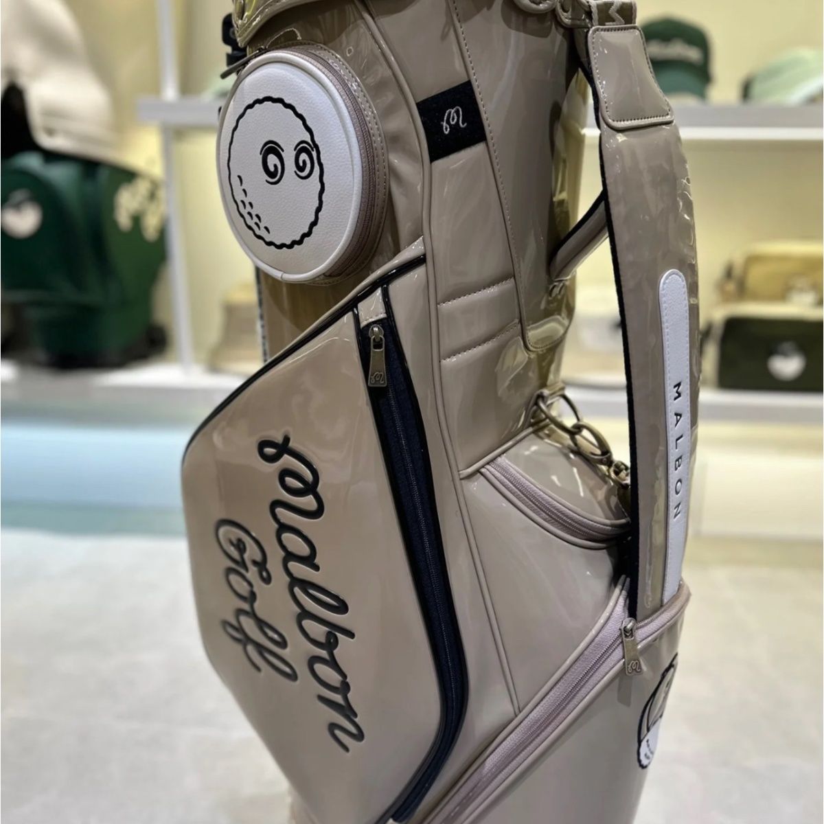 Malbon Golf マルボンゴルフ キャディバッグ スタンド型 赤 Malbon