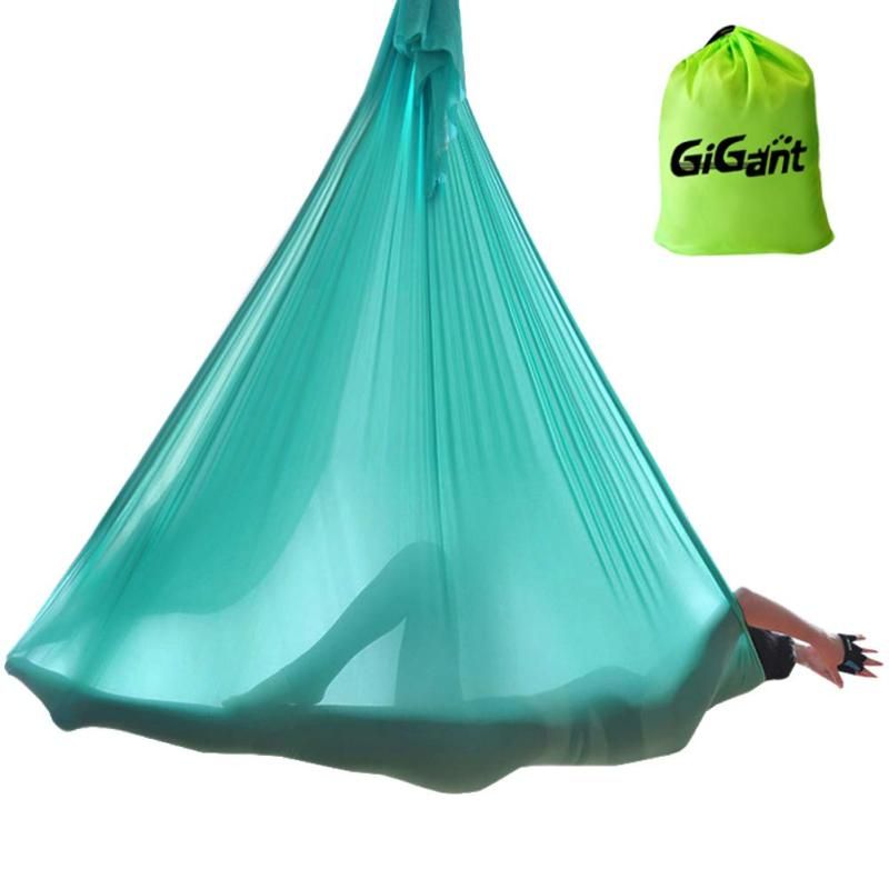 (ギグアント) GiGant エアリアルヨガ 専用 5ｍ×2.8ｍ ハンモック 単体 布だけ 空中ヨガ 反重力 エクササイズ エアロ ヨガ  (エメラルドグリーン)