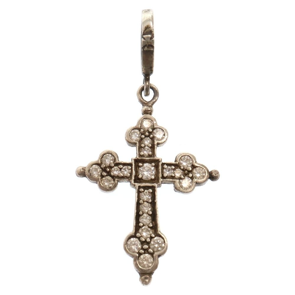 Loree Rodkin ローリーロドキン Medium Gothic Cross Pendant ジルコニア ミディアムゴシッククロス ペンダントトップ ネックレストップ シルバー