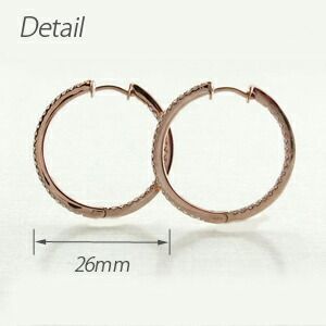 K18 フープ ピアス ダイヤモンド0.5ct/0.5ct 18金　ダイヤ1ct 18K ダイヤモンド フープピアス 0.5ct
