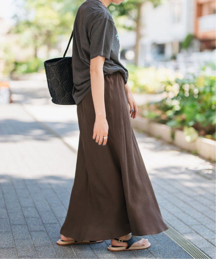 Spick - Span スピックアンドスパン ⑤ 25060200905020 ウォッシャブルキュプラフ スカート レディース ブラウン 36