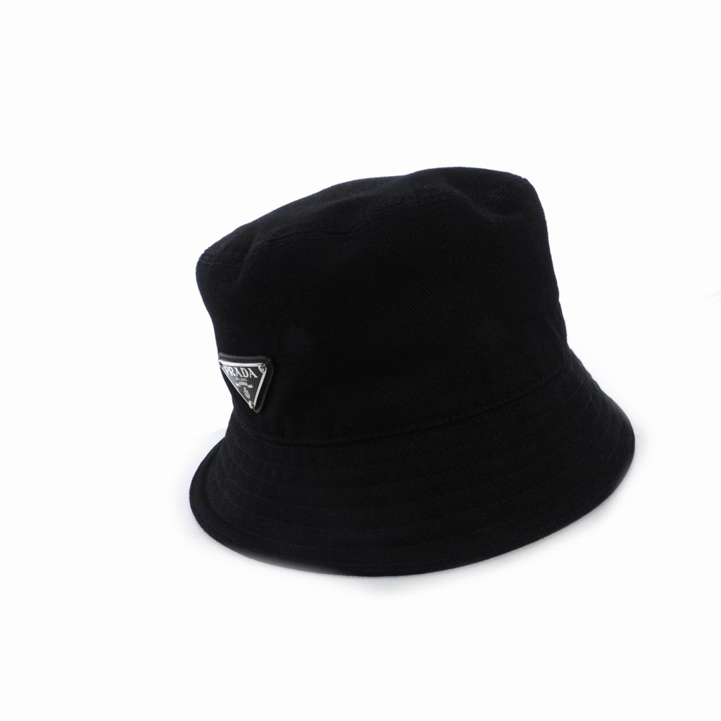 PRADA バケットハット ブラック L キャンバス 【公式通販】 PRADA バケットハット ブラック L キャンバス 【公式通販】