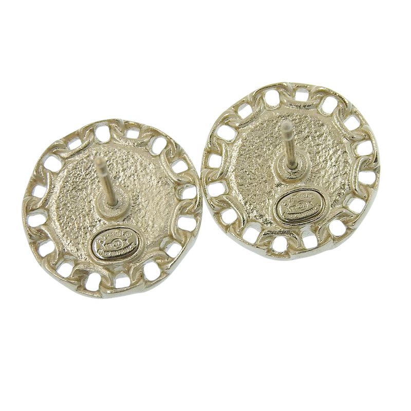 【美品】　シャネル　ゴールド　ピアス シャネル CHANEL ココマーク ピアス GP ピンク ゴールド色 A18K