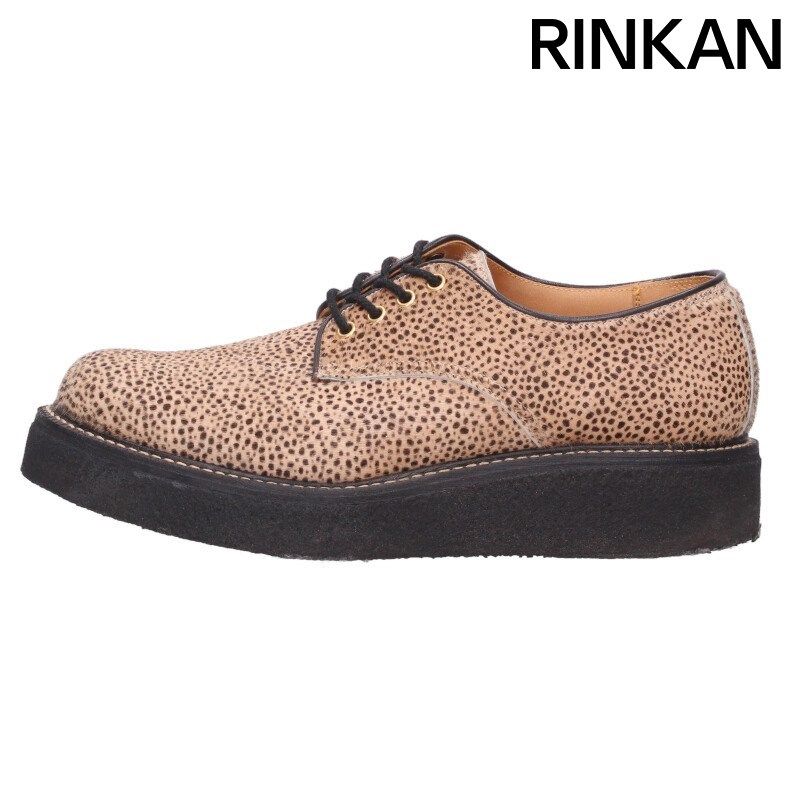 フットザコーチャー ハラコレザー厚底レースアップシューズ