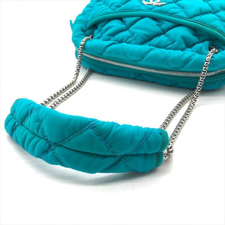 良品 CHANEL シャネル ココマーク バブルキルト チェーン ショルダー  