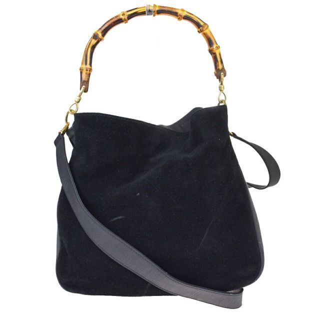 グッチ(Gucci) バンブー 2Way スエード,レザー ハンドバッグ グッチ(Gucci) バンブー 2Way スエード,レザー ハンドバッグ