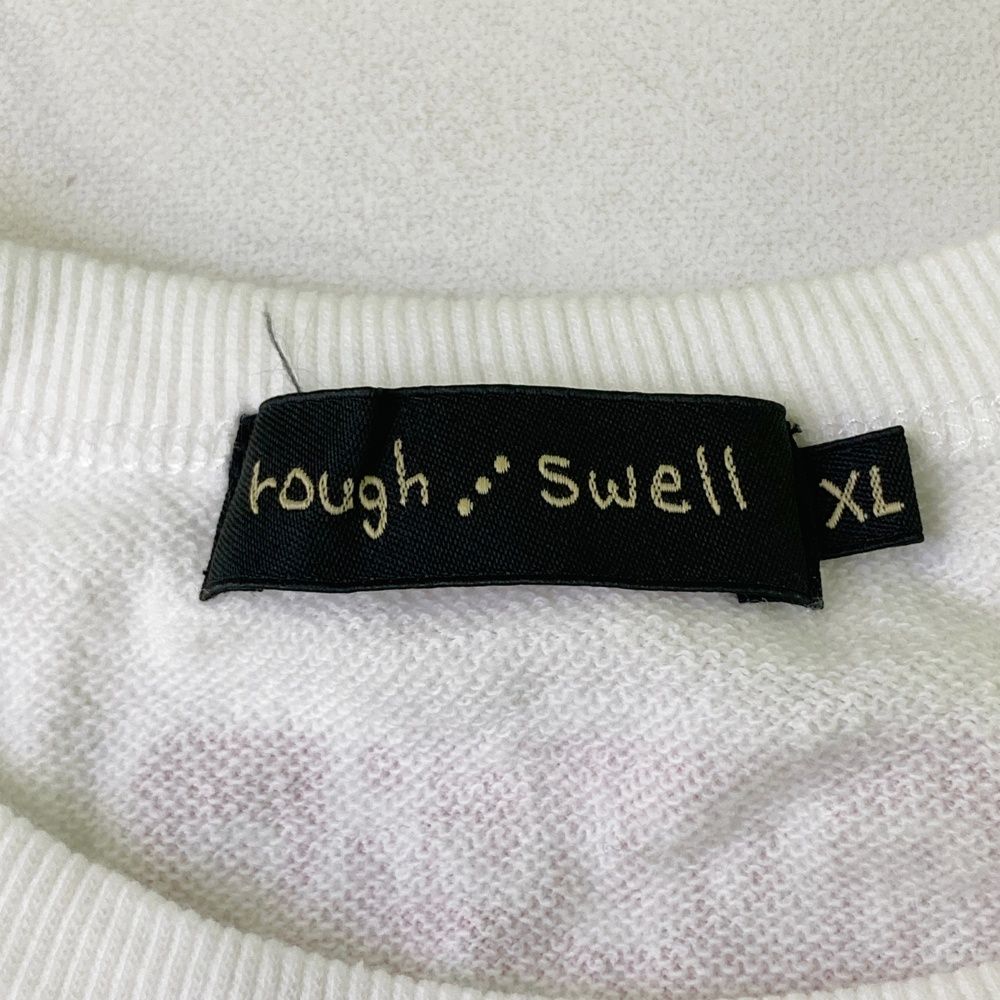 サイズ：XL ROUGH&amp;SWELL ラフアンドスウェル RSM-19027 半袖スウェットトレーナー  ホワイト系 [240101490334] ゴルフウェア メンズ ストスト サイズ：XL ROUGH&SWELL ラフアンドスウェル RSM-19027 半袖