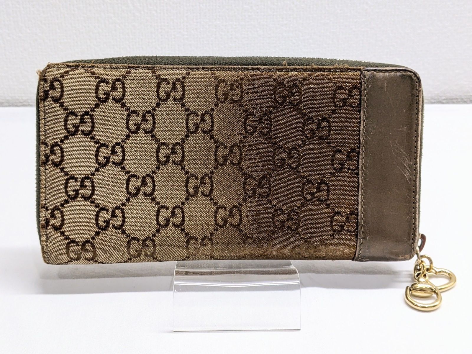 GUCCI グッチ GGキャンバス ラウンドファスナー 財布 長財布