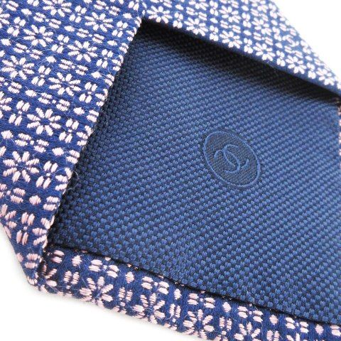 シャネル CHANEL ネクタイ レギュラー シルク 絹 総柄 花柄