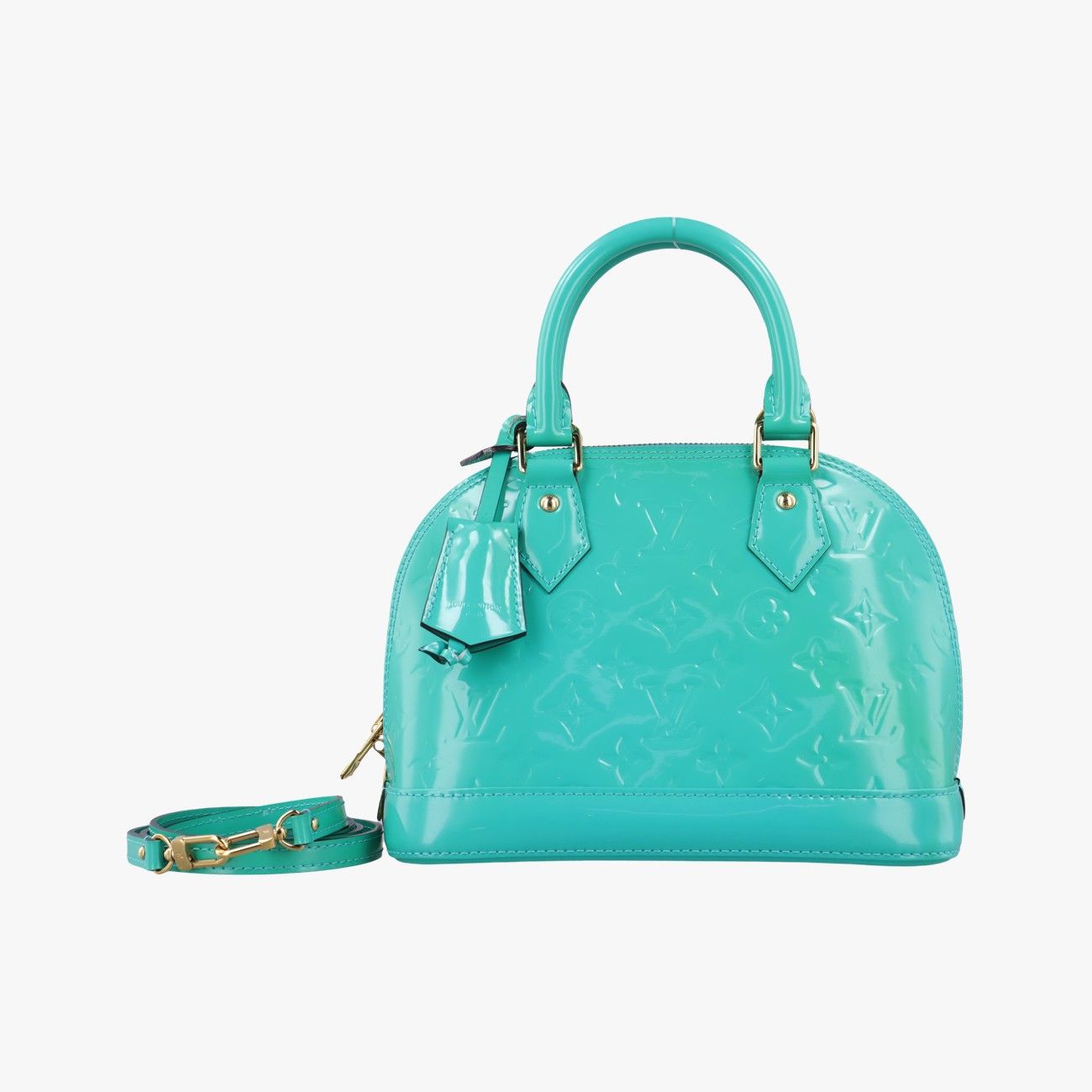 ルイヴィトンLouis VuittonアルマBBブルーラゴンヴェルニM91696SN1195  